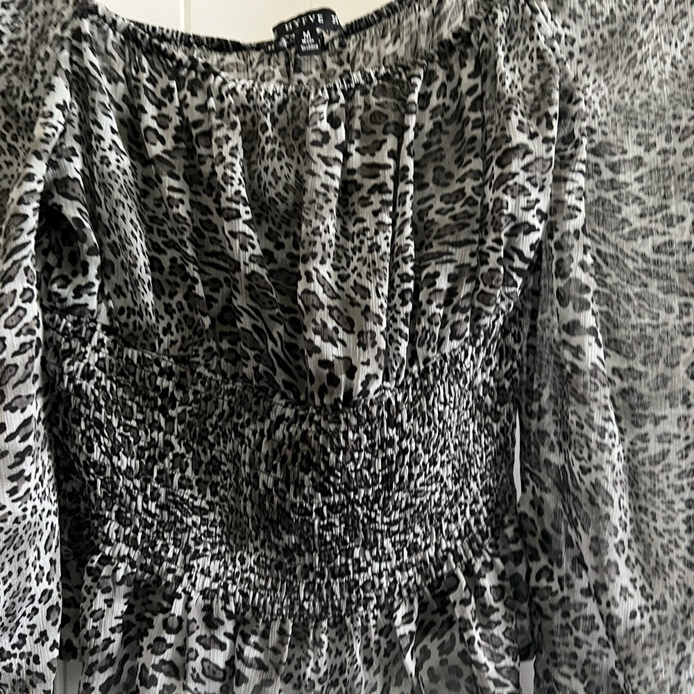HYFVE Black Smocked Long Sleeve Blouse